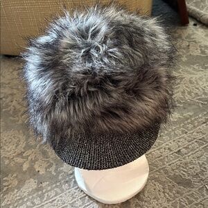 Vero Moda Charcoal Faux Fur Women's Hat